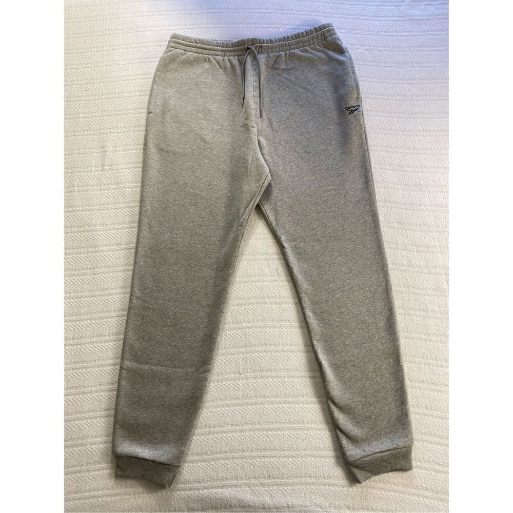Reebok Mens LARGE Solid Gray Heather Joggers NWT - image 2